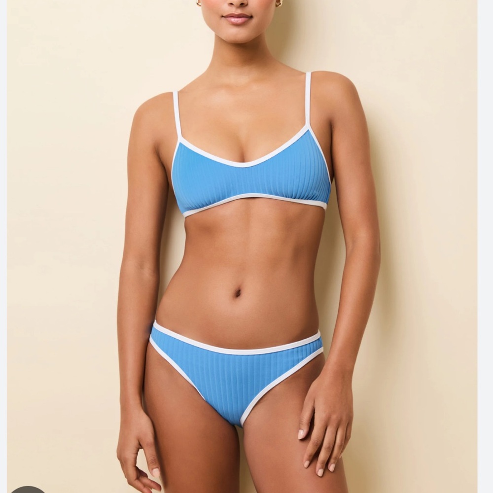 Solid and Striped Rachel ribbed bikini